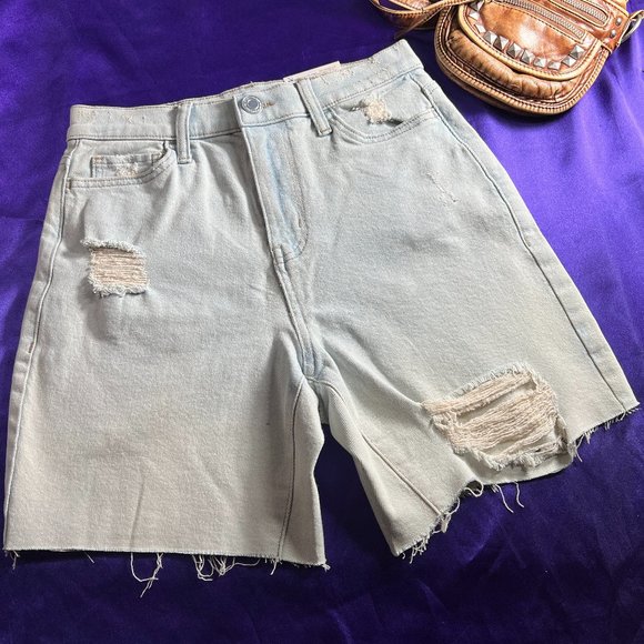 NEW 📌SO Super High Rise Ripped Style Dad Short - Picture 1 of 13